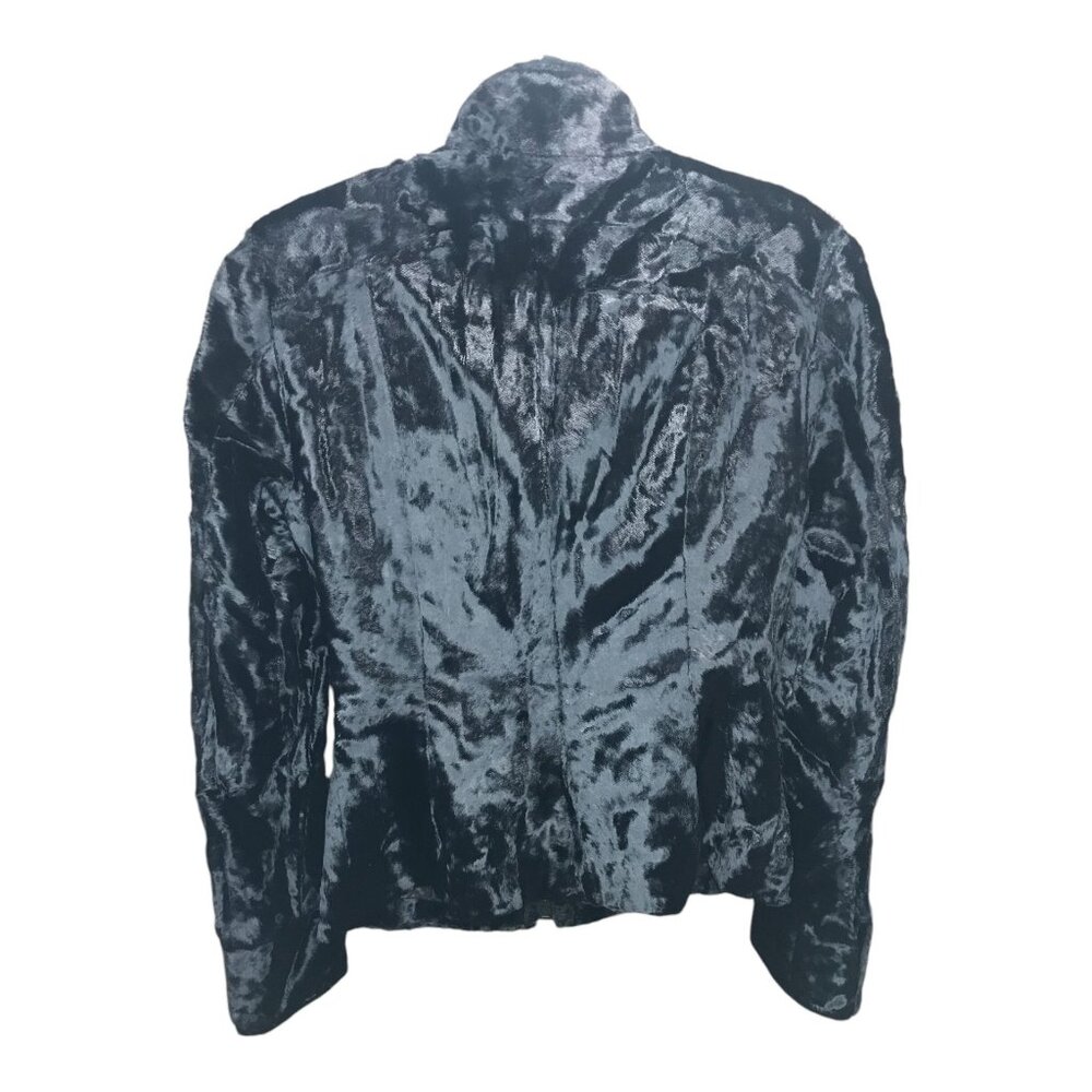 United Nations Colors Black Faux Fur Long Sleeve Zipper Front lined Jacket - Picture 3 of 5